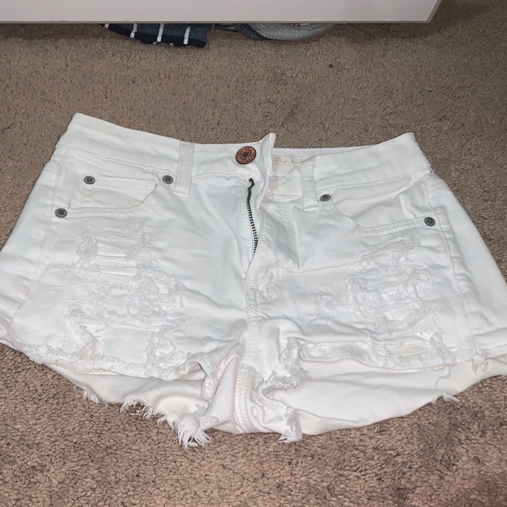 White Denim Shorts AE